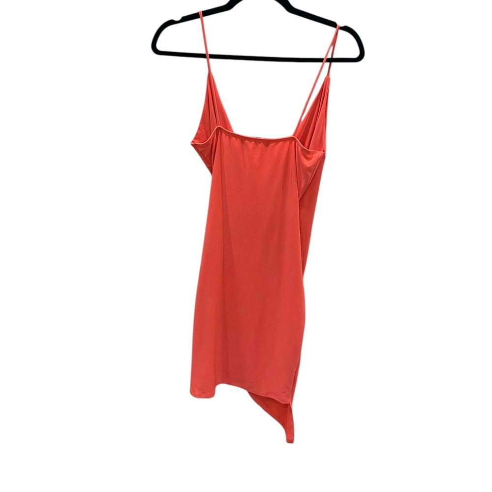AKIRA Coral Ruched Asymmetrical Mini Dress Spaghetti Strap Size Small - Picture 3 of 3